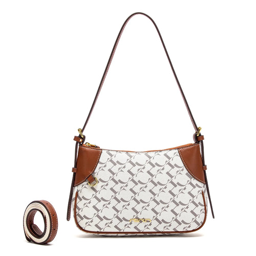 Summer New Simple Crescent Bag 2025 Women's Shoulder Bag with Two Shoulder Straps