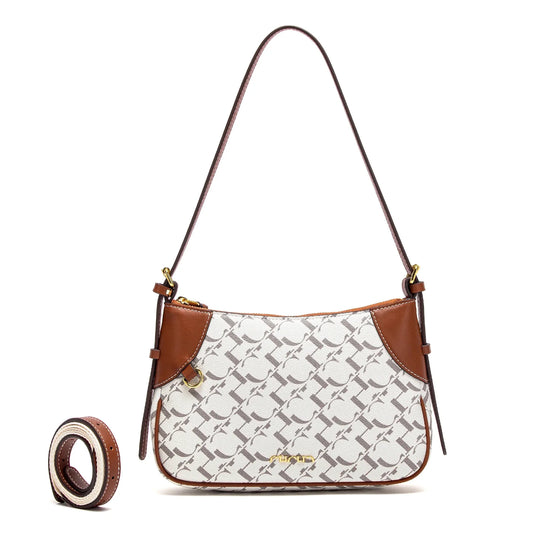 Summer New Simple Crescent Bag 2025 Women's Shoulder Bag with Two Shoulder Straps
