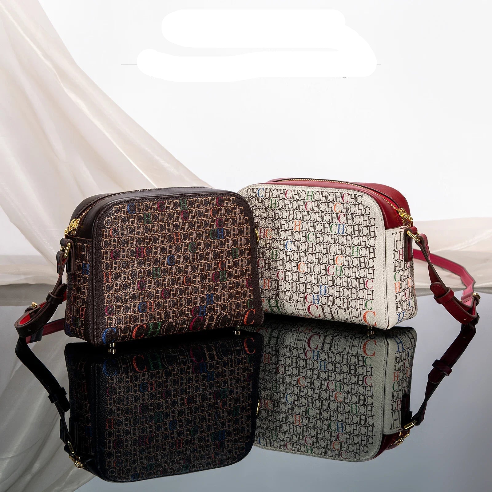 Classic Luxury Women's Handbag Square PVC Printed Shoulder Bag Fashionable Women's Designer Women's Bag