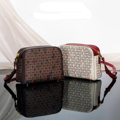 Classic Luxury Women's Handbag Square PVC Printed Shoulder Bag Fashionable Women's Designer Women's Bag