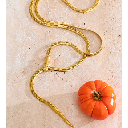 Yhpup Personalized Stainless Steel Snake Chain Adjustable Necklace Pendant Arrivals Popular Daily Jewelry Accessories