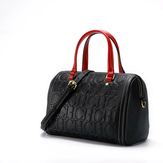 Classic Style Fashion Retro Style Simple Ladies Solid Color Handbag Minimalist Design Leather Large Capacity
