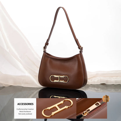 Pure Colour Design Fashion Classic Women's New Shoulder Bag Retro Style Leisure Simple Hundred Women's Handbag
