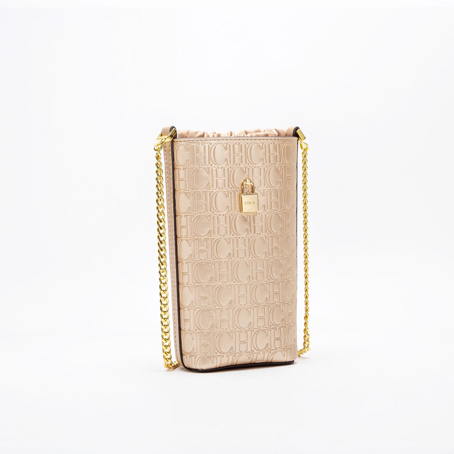Fashionable Classic Solid Color New Women's Chain Bag Drawstring Design PU Material Women's New Crossbody Bag