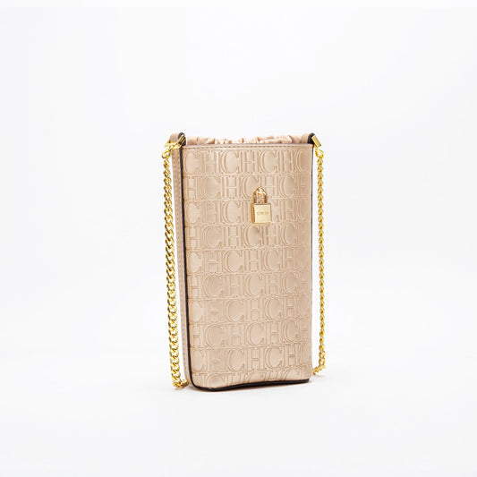 Fashionable Classic Solid Color New Women's Chain Bag Drawstring Design PU Material Women's New Crossbody Bag