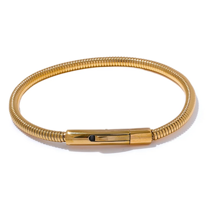 Yhpup 316 Stainless Steel Chain Statement Bracelet Bangle 18K PVD Plated Water Resistant Trendy Daily Jewelry Accessories Gift