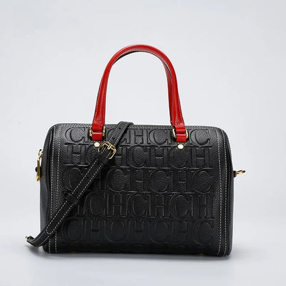Classic Style Fashion Retro Style Simple Ladies Solid Color Handbag Minimalist Design Leather Large Capacity