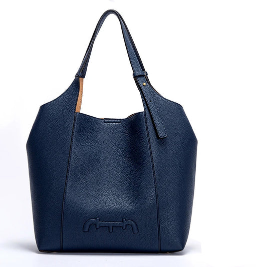Retro Fashion Women's New Solid Color Shoulder Bag PU Material Versatile Commuter Women's Large Capacity Handbag