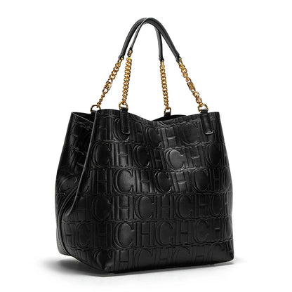 Fashionable Retro Women's New Solid Color Shoulder Bag Casual Large Capacity PU Material Women's New Handbag