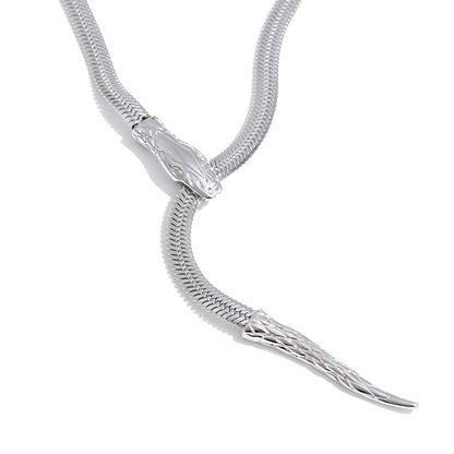 Yhpup Personalized Stainless Steel Snake Chain Adjustable Necklace Pendant Arrivals Popular Daily Jewelry Accessories