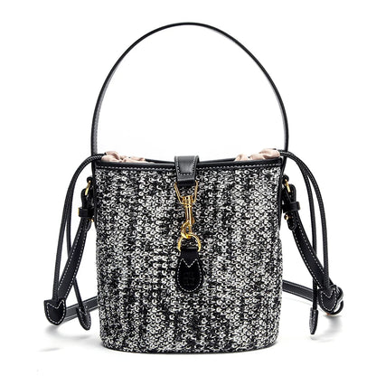 CH Summer New PP Grass Woven Handbag Holiday Phone Bag Women's Shoulder Bag
