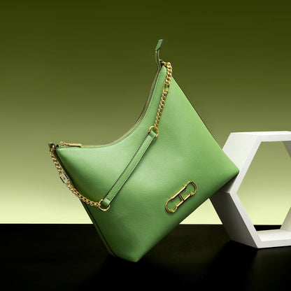 Spring New Light Green Handbag Simple Solid Color Commuter Storage Bag Women's Tote Bag